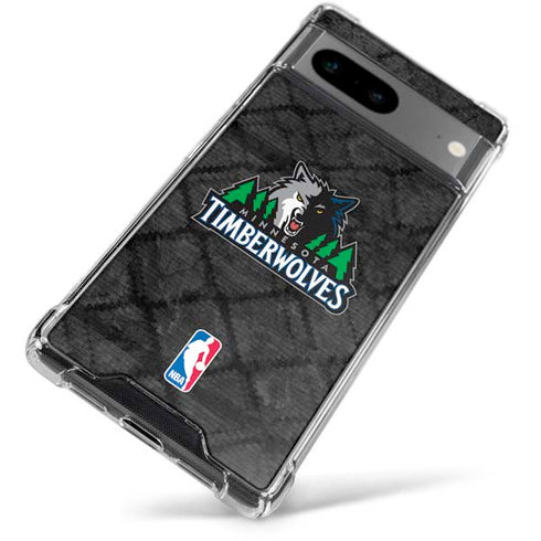 NBA Minnesota Timberwolves Dark Rust Google Pixel 7a Clear Case